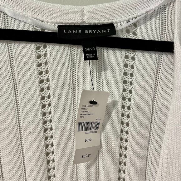 Lane Bryant Classic Short-Sleeve Open-Front Fringe Poncho size 14/20 NWTs - Picture 4 of 5